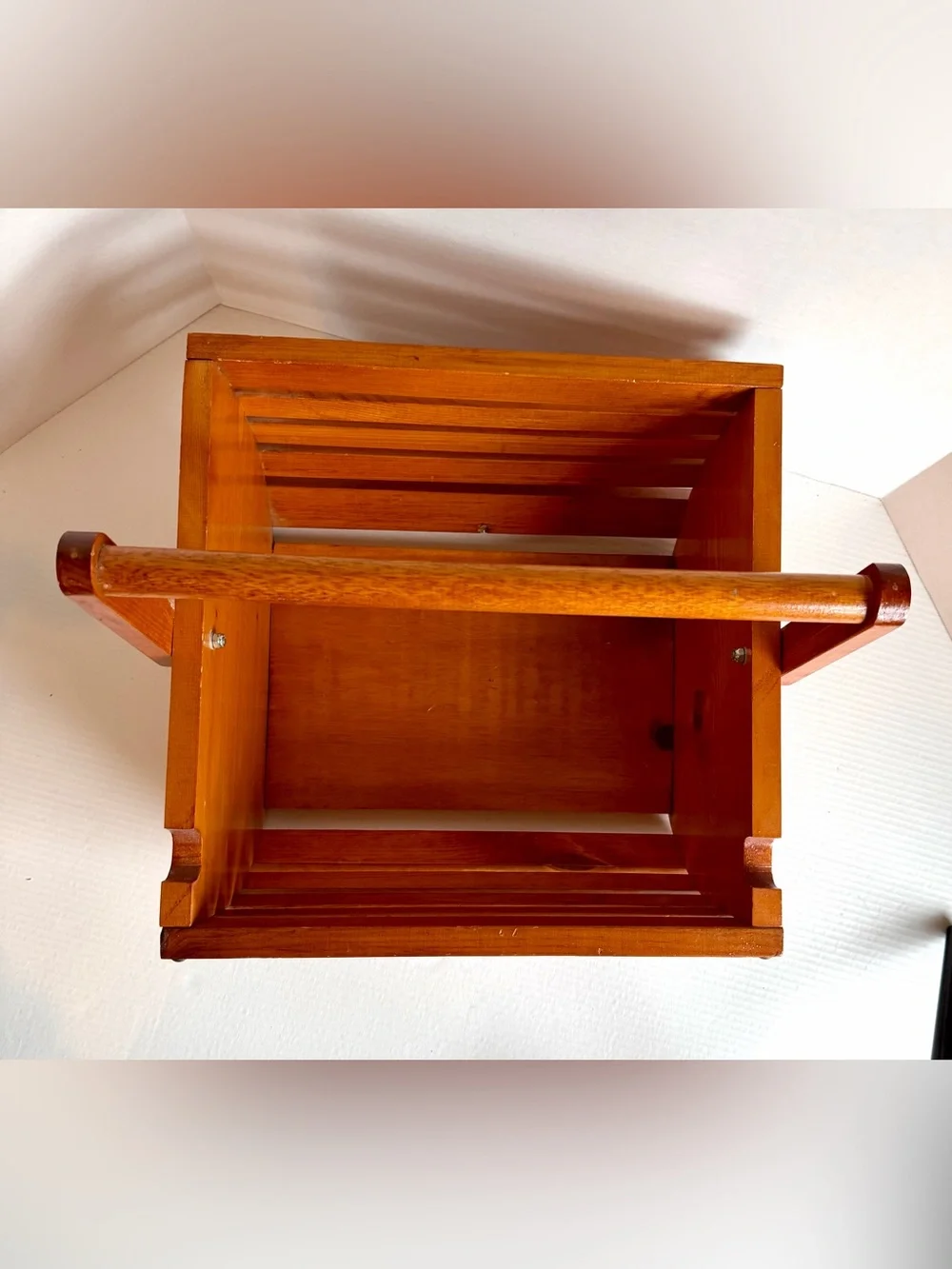 Vintage Wood Slat Clam Basket aka Clam Hod or Clam Kibben